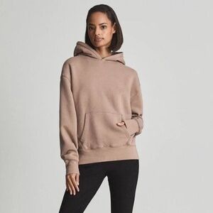 Reiss Andie hoodie in Blush Brown (M)
